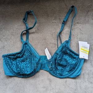 NWT Auden Unlined Animal Print Mesh Bra